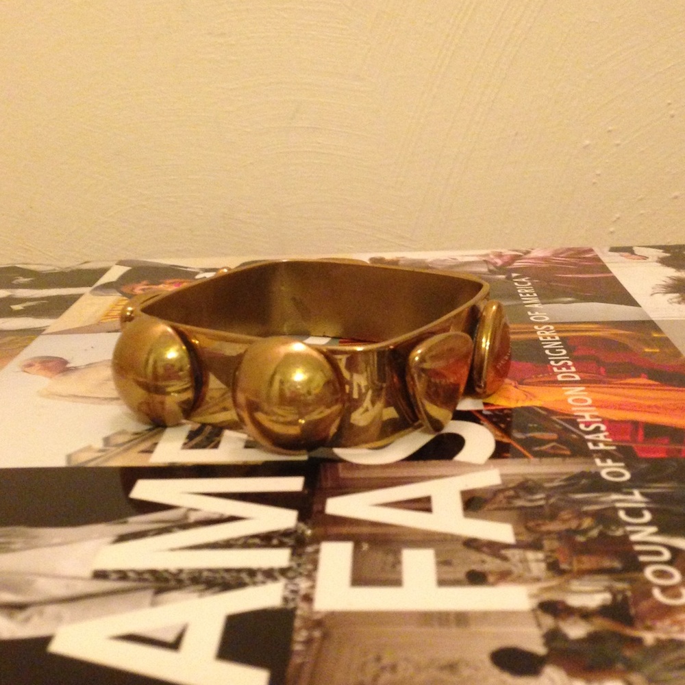 Fallon Domed Brass Bangle